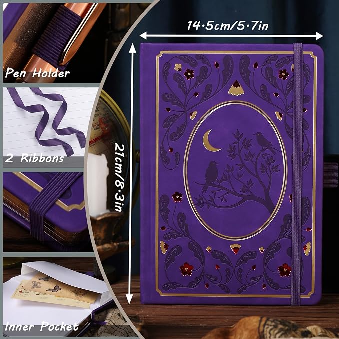 TIEFOSSI Line Journal Notebook, A5 Hardcover Rule Journal for Women Men