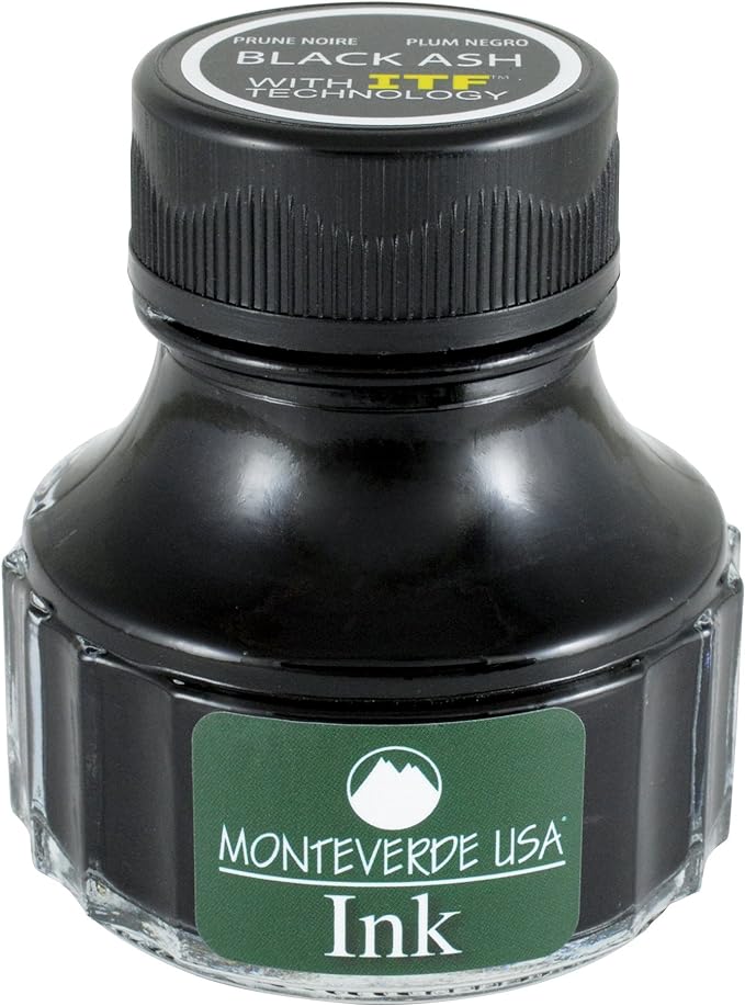 Monteverde USA Ink with ITF Technology, 90 ml Black Ash (G308BK)