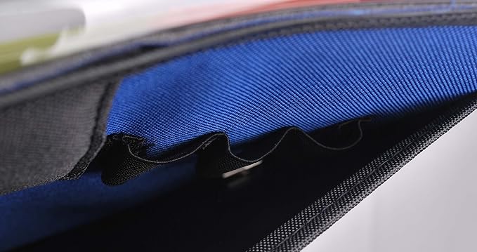 Filexec Soft Touch Padded Canvas Window Expanding File, 13 Pockets, 1 Pack, Blue (46221-6)