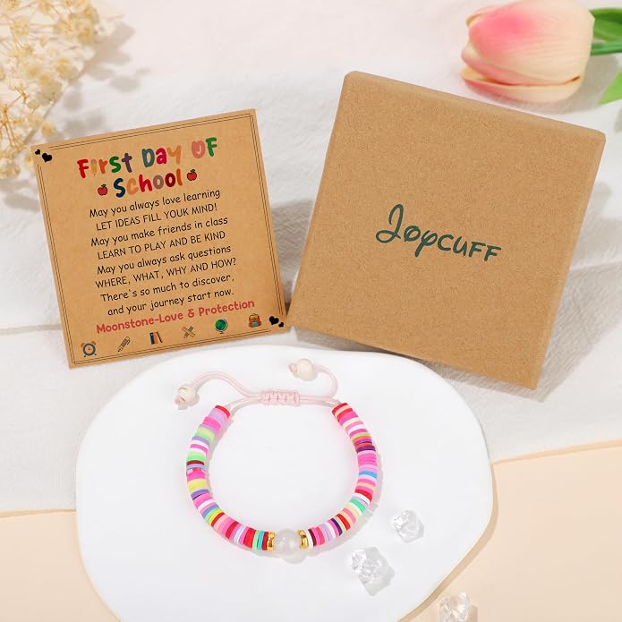 Back to Stuff First Day of Kindergarten Preschool Bracelets Mommy and Me Gifts for Mother Daughter Bracelets