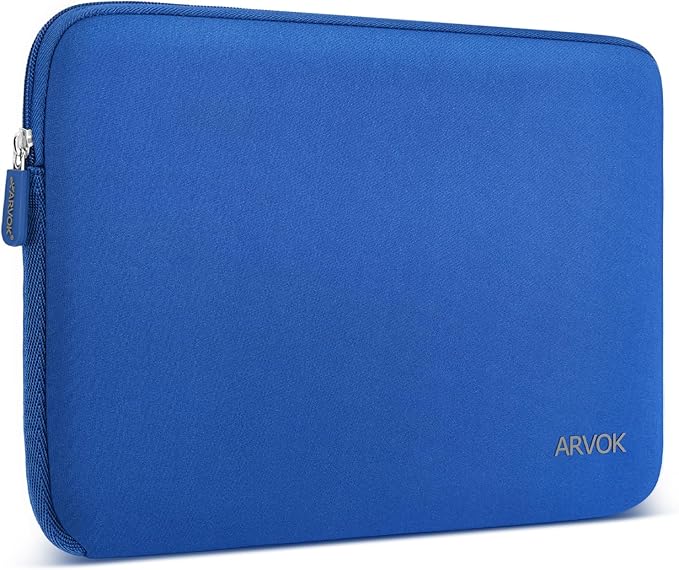 Arvok 11 11.6 12 Inch Laptop Sleeve Case for MacBook Air 12, Water-Resistant Neoprene Notebook Computer Tablet Sleeve, Carrying Bag Cover for Chromebook/HP/Dell/Lenovo/Asus/Acer, Dark Blue