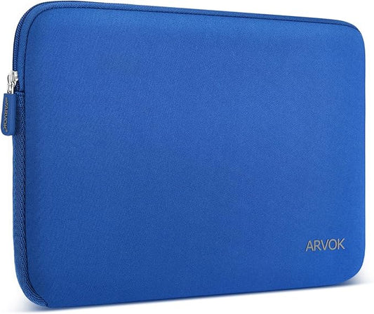 Arvok 13 13.3 14 Inch Laptop Sleeve Case for MacBook Pro/MacBook Air 13-14 inch, Water-Resistant Notebook Chromebook Computer Pouch, Carrying Bag Cover for HP/Dell/Lenovo/Asus/Acer, Dark Blue