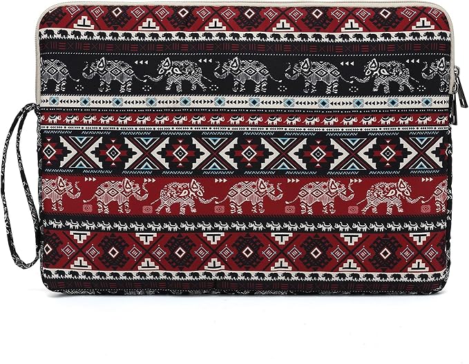 Laptop Sleeve 13.3 inch14 Inch, 15.6inchWater Resistant Traveling Computer Cover with Handle, Shockproof Protective Carrying Laptop Case (Y8-Red Elephant, 12.5 inch-13.5 inch)