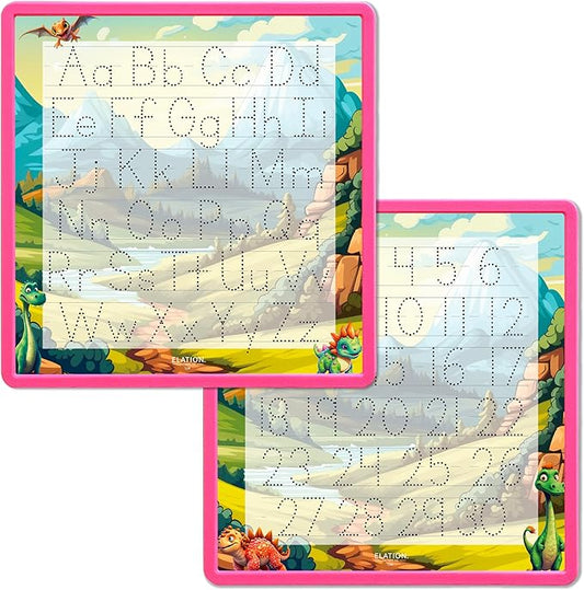 Kid's Name Tracing Board | Dry Erase Letter Tracing | Reusable Writing Practice Board | Personalized | Dinosaur Friends Theme