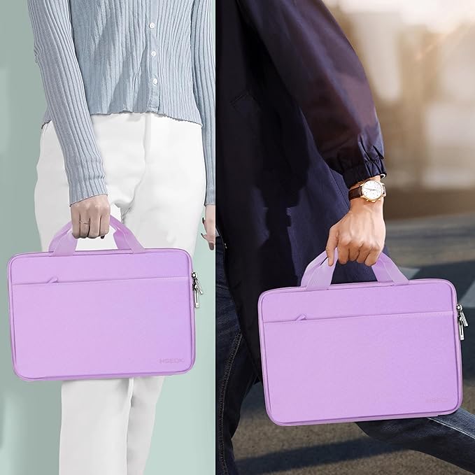 Hseok Laptop Case 13.3-14 inch Sleeve, TSA Computer Handbag Water-Resistant and Shockproof Bag Compatible with MacBook Pro/Neo 14", Mac Air/Pro 13.3" and 13"-14" Notebooks Chromebooks,Purple