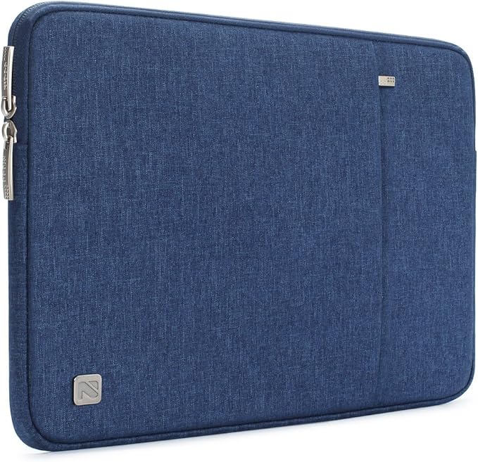 NIDOO 15.6 Inch Laptop Sleeve Case Water-Resistant Portable Notebook Carrying Bag for 15.6" IdeaPad 3i / Legion 5 Gen 6 / ThinkPad T15g P15s E15 L15 Gen 2/16" Legion Slim 5 Gen 9 / Samsung HP, Blue