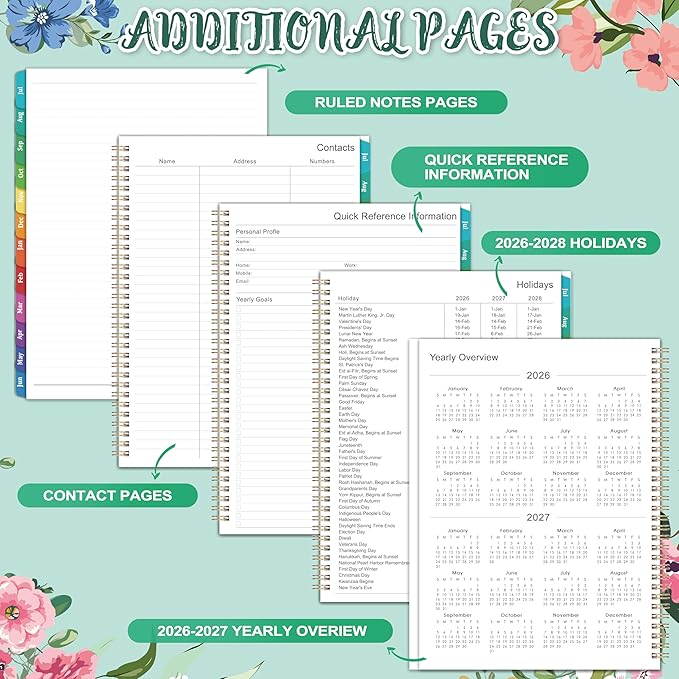 Planner 2026-2027 - 9" x 11" Planner Weekly and Monthly 2026-2027, from JULY 2026 to JUNE 2027, Academic Calendar with Tabs, Twin-Wire Binding, Inner Pocket, Premium Thick Paper