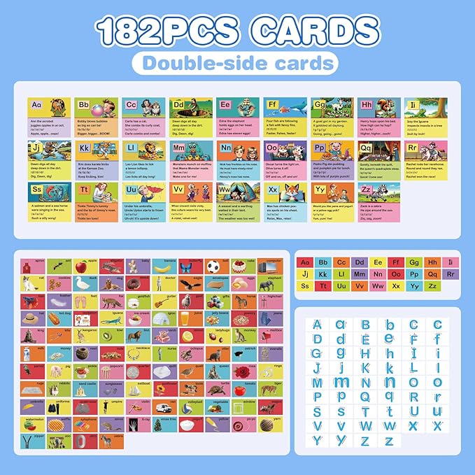 Alphabet Learning Pocket Chart, Alphabet Wall Chart for Toddlers 1-3, Handwriting Practice Letter Tracing Circle Time Learning Center for Classroom, Preschool Classroom Must Haves XL35x 27"