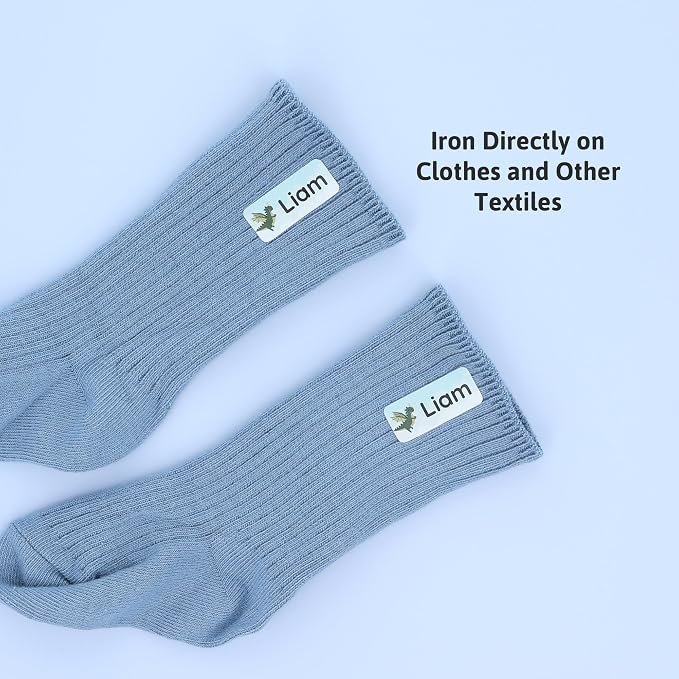 Iron-On Name Labels & Clothing Labels for Nursing Home (120) – Iron On Name Tags & Name Labels for Clothing & Clothes, School & Daycare – Waterproof - Fairytale