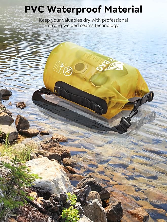 HEETA Dry Bag Waterproof Backpack with Phone Case 5L/10L/20L/30L/40L | Roll Top Lightweight Dry Storage Bag for Women Men, Travel Boating Kayaking Paddle Board Camping Beach Essentials Accessories