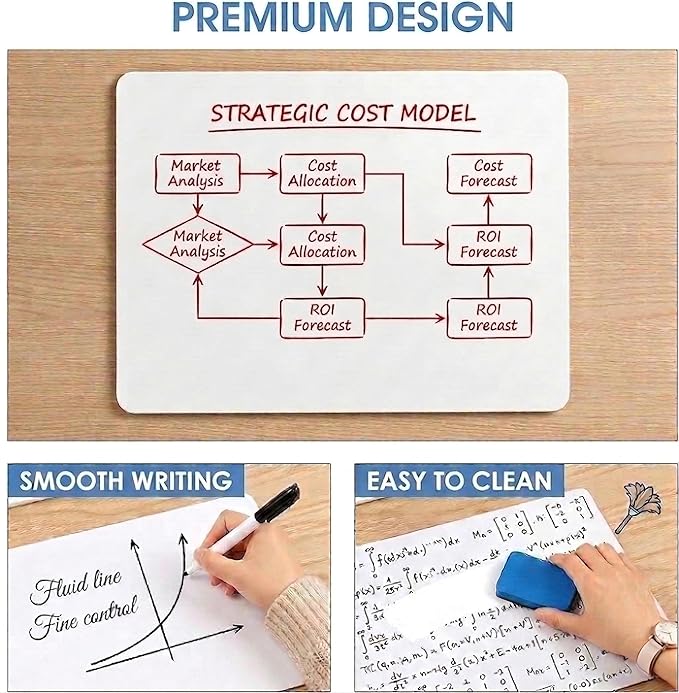 Small Dry Erase Board 9x12 (2 Pack) – Mini White Board for Kids & Students, Double-Sided Portable Whiteboard Small Dry Erase Board for Classroom, Office & Home Learning