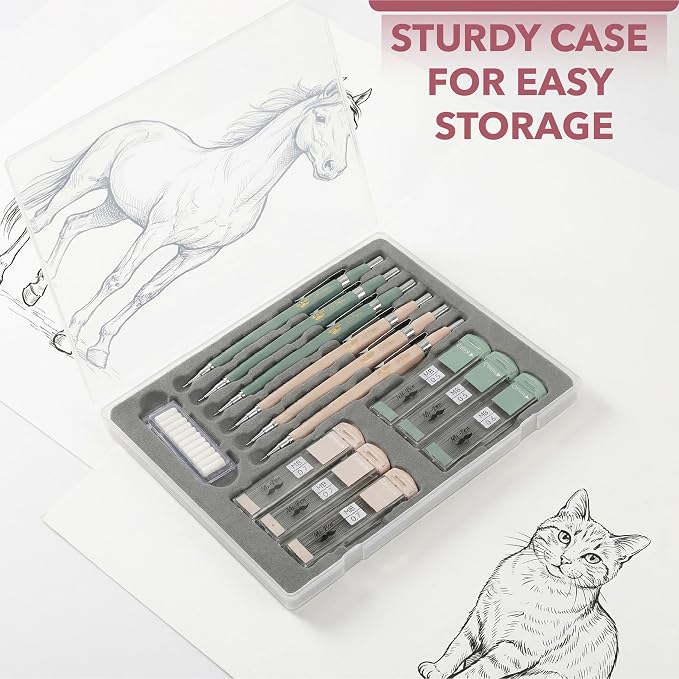 Mr. Pen- Mechanical Pencil Set with Lead and Eraser Refills, 6 Pack | 2 Sizes, 0.5 and 0.7mm, Sketching Pencils, Drafting Pencil, Drawing Mechanical Pencils