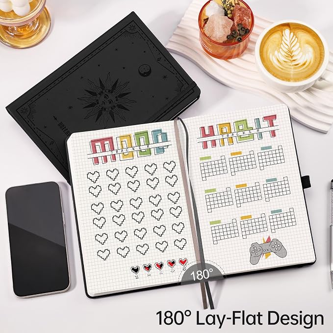 EMSHOI Graph Grid Journal Notebook, 192 Pages, A5 Size (5.7'' x 8.3'')