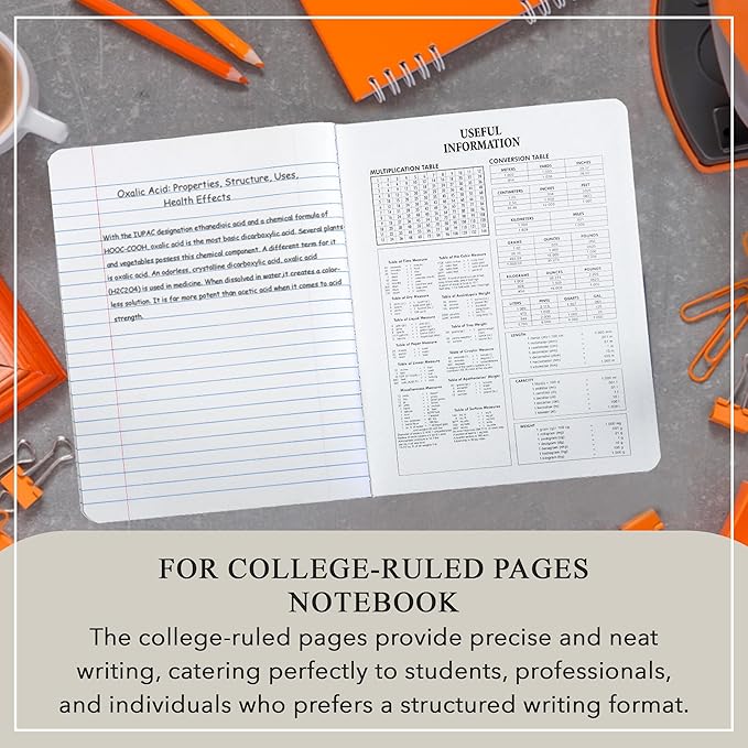 three leaf 100 Sheets College Ruled 9-3/4" X 7-1/2" Composition Notebook, 2880 Ct. (60 Cases X 48 Notebook), Writing Journal Notebook, Home School Supplies For College Students &.
