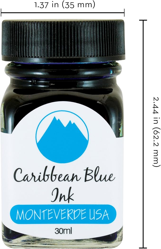 Monteverde USA Ink with ITF Technology, 30 ml Caribbean Blue (G309CU)