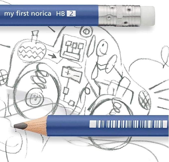 STAEDTLER My First norica Triangular Learner's Jumbo Pencils Set: With 3 Jumbo Pre-Sharpened #2 Pencils, Jumbo Rainbow Colored Pencil & Pencil Sharpener - For Children & Beginners - Packaging May Vary