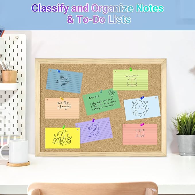 HAUTOCO 400 PCS Colored Index Cards 3x5 with Rings, Ruled Flashcards with Waterproof Covers, 8 Colors Note Cards for Studying, Vocabulary, Recipes, Office & School