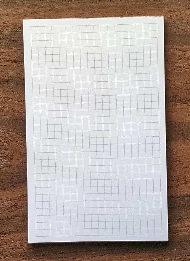 Graph Pad, 1/4” Spacing, Quantity 1, 50 Sheets, 5” x 8”.
