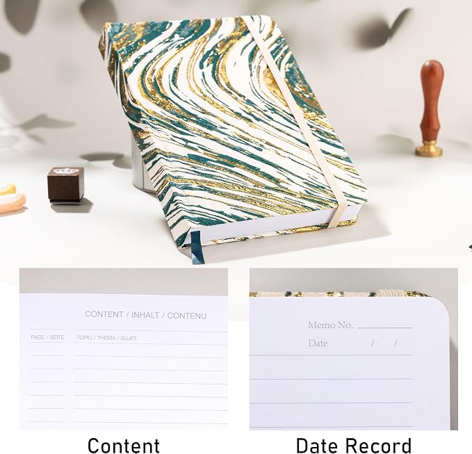 MGGAO Lined Journal Notebook, A5 Fabric Journal for Women Men