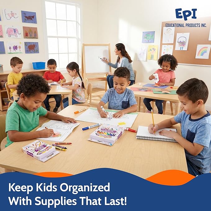 EPI Essentials Bulk School Supplies for Kids – Kindergarten to 1st Grade School Supply Packs – Wide-Ruled Bundle with Classroom-Ready Standard List Essentials – 144 Boxes per Pallet