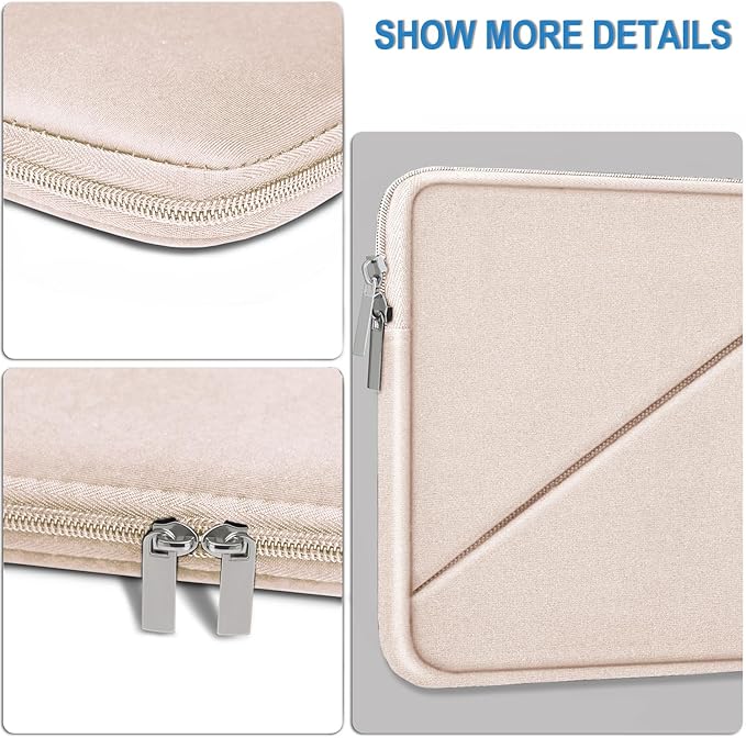 Laptop Sleeve 15.6 inch, Traveling Carrying Computer Bag with Zippered Pocket, Shockproof Protective Laptop Case Compatible for Apple Notebook, HP, Dell, Acer, Asus, Lenovo, Pink