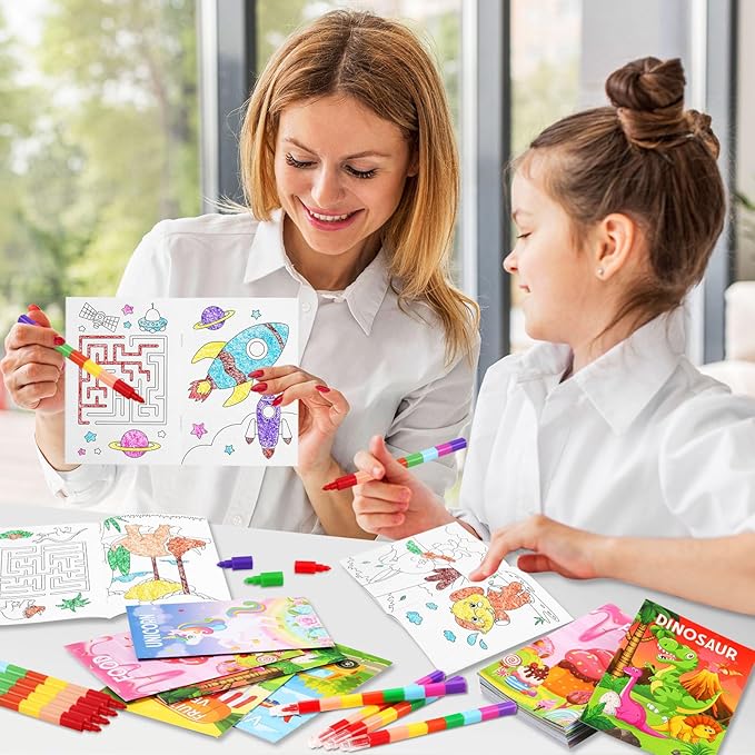 BenLouis Coloring Books Party Favors Bulk Mini Coloring Books for Kids Ages 4-8-12 Small Activity Books For Birthday Party Gifts Goodie Bags Stuffers Classroom Travel Activity（48pcs Classic）