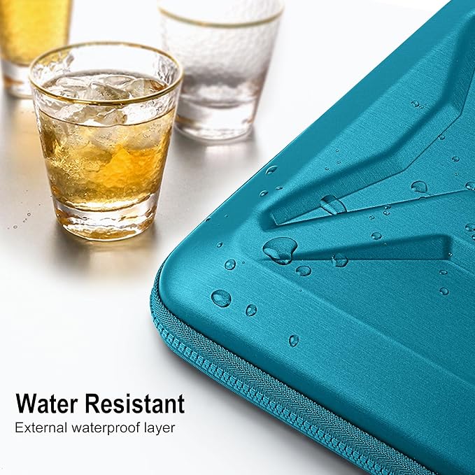 DOMISO 15.6-16 Inch Laptop Hard Case, Waterproof Shockproof Hard Shell Laptop Sleeve Protective Computer Bag for Macbook Pro/Lenovo IdeaPad/HP ENVY/Dell XPS, Teal