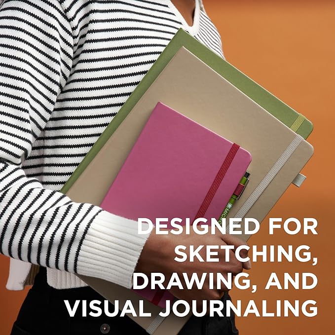Sakura Sketchbook A4 - Drawing Sketchbook for Visual Journaling, Effortless Sketching & Personal Use - 140 GSM Paper - Hardcover Hardcover - 160 Pages - 8.3 x 11.7" - Black - Cream Paper