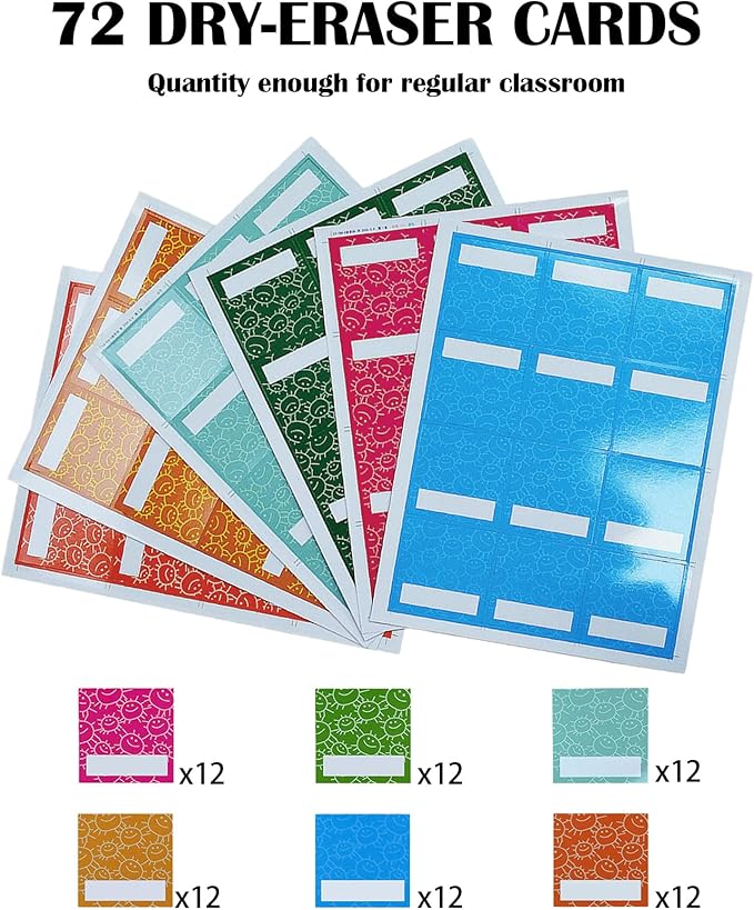 Classroom Management Pocket Chart for Preschool Wall Organization, Behavior Chart for Class Attendance Chores, Back to School Teacher Teaching Supplies