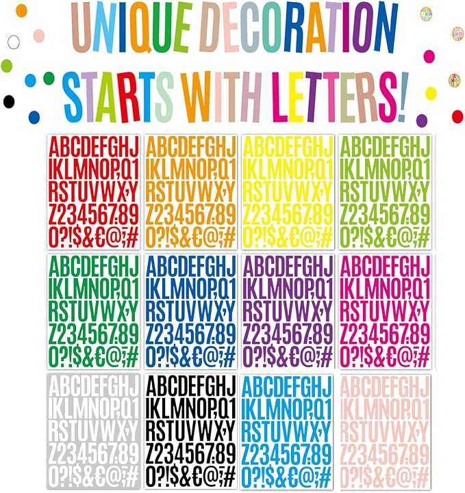 Large Alphabet Stickers 2 Inch, 8 Sheets Waterproof Letter Decals, Self Adhesive Vinyl Letters for Inventory Labels, Tool Cabinets, Moving Boxes and Organization (Yellow)
