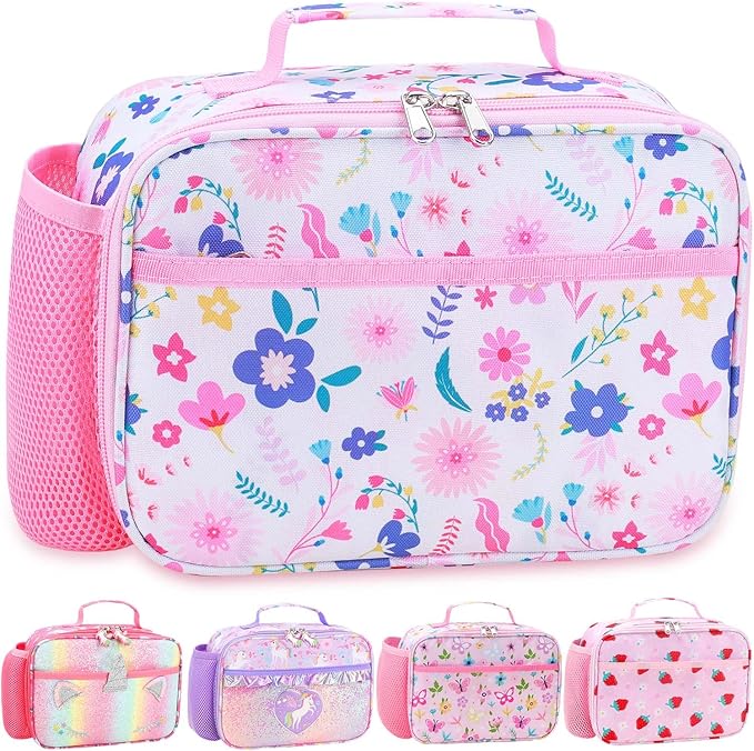 RHCPFOVR Kids Lunch Bag - Insulated Lunch Box for Boys Girls Washable Lunch Bag and Reusable Toddler Leak-proof Lunchbox for School and Daycare