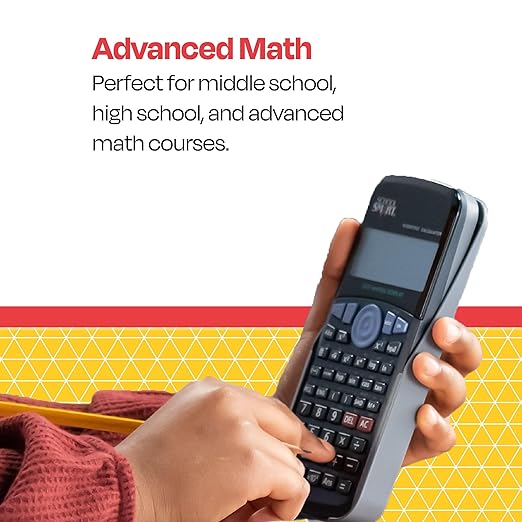 School Smart CS-209 Scientific Digit Calculator with Extra Large Digital Display, Black