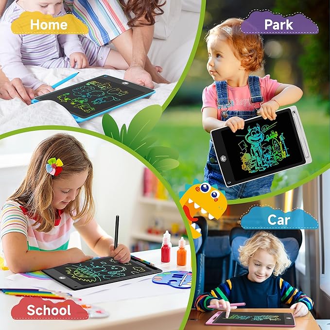26 Packs LCD Writing Tablet, 8.5INCH Doodle Board for Child, Erasable Kids Drawing Pad, Electronic Drawing Writing Board for Kids Adults Learning & Education, (Blue+Pink+Black+White)