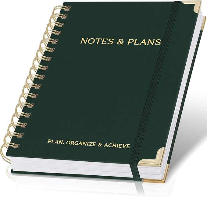 ZICOTO Aesthetic Daily Planner And Notebook With Hourly Schedule - Aesthetic Spiral To do List Notepad For Work/Home to Organize Tasks And Appointments - Stylish School/Office Supplies Book For Women