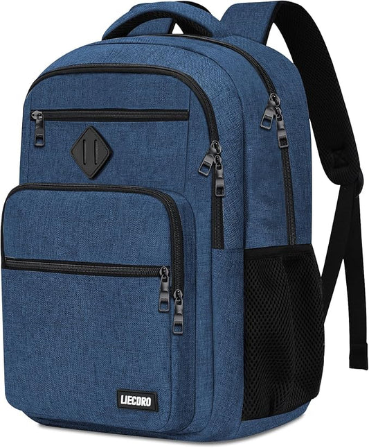 School Backpack for Boys Girls Teens, Blue Backpack for Men Women, 15.6 inch Laptop Back Pack with Reinforced Straps, Backpacks for School Business Work College Travel, College Book Bag, Bookbag