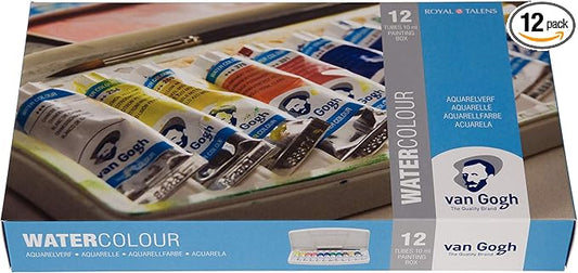 Van Gogh Watercolor Paint Set, Plastic Pocketbox, 12x10ml General Selection