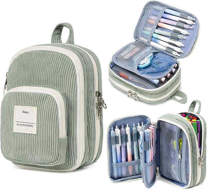 LEDAOU Pencil Case Cute Zipper Pencil Pouch Large Capacity Pencil Bag Organizer School Supplies for Girls Boys Kids