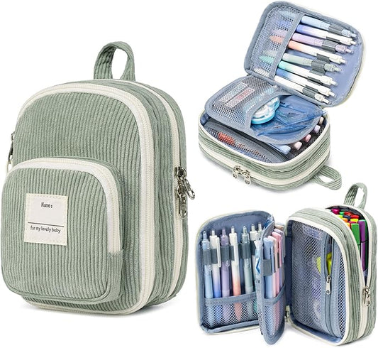 LEDAOU Pencil Case Cute Zipper Pencil Pouch Large Capacity Pencil Bag Organizer School Supplies for Girls Boys Kids