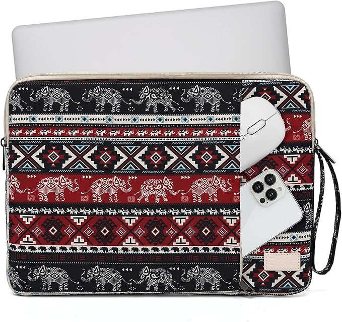 Laptop Sleeve 13.3 inch14 Inch, 15.6inchWater Resistant Traveling Computer Cover with Handle, Shockproof Protective Carrying Laptop Case (Y8-Red Elephant, 14 inch)