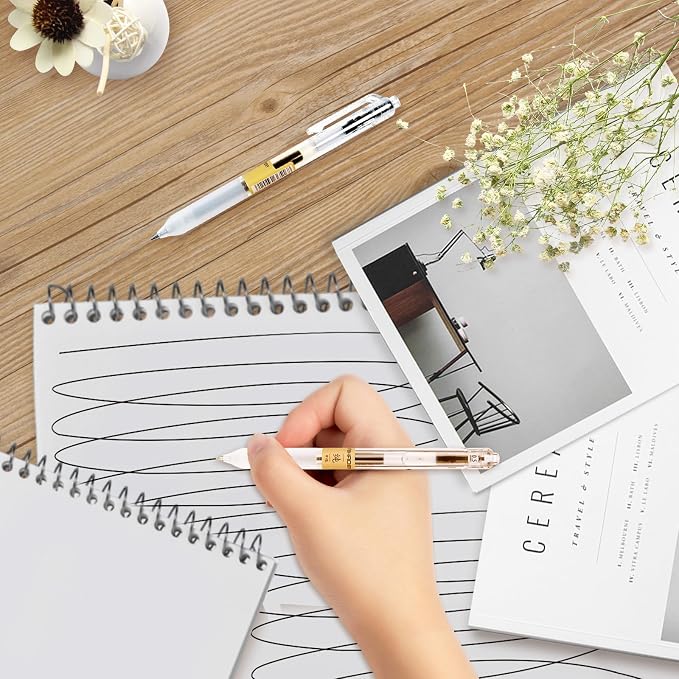 12 Pcs, Gel Pens 0.5mm, Retractable Pens, Black Pens 0.5 Fine Point, Style of Japanese Gel Pen, Retractable Gel Pens for Asian Korean Japan Office School Supplies (Pack of 3)