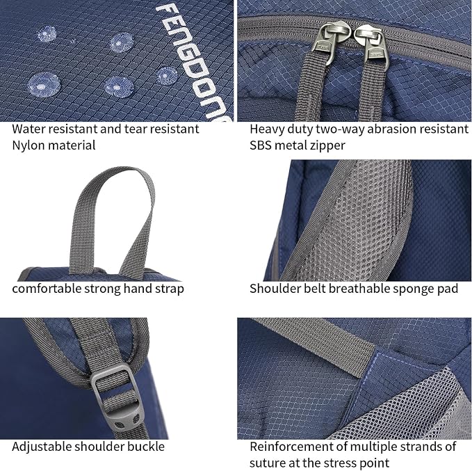 FENGDONG 35L Lightweight Foldable Waterproof Packable Travel Small Hiking Backpack Daypack for men women