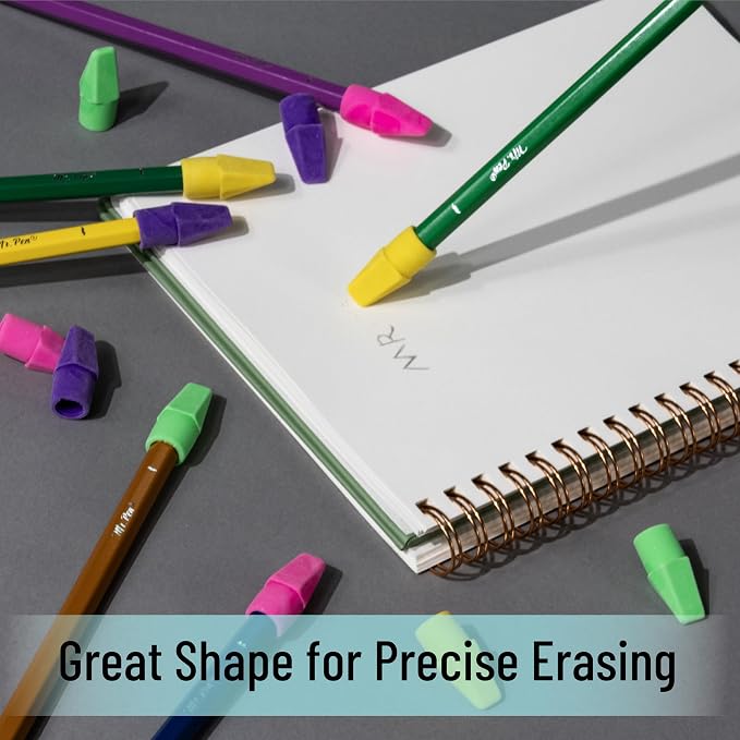 Mr. Pen- Pencil Top Erasers Bulk, 120 Pack, Latex-Free, No-Smudge