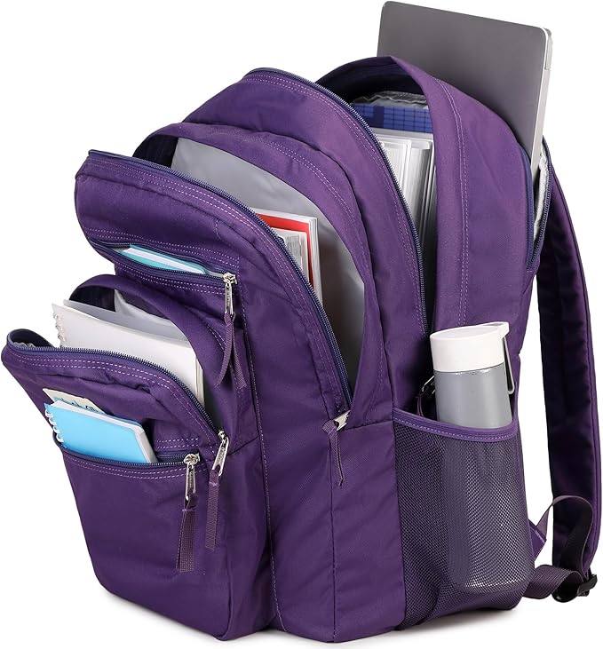 abshoo 34L Big School Backpack For College Women Middle High School Teen Girls Bookbag Travel Backpacks Daypack (Purple)