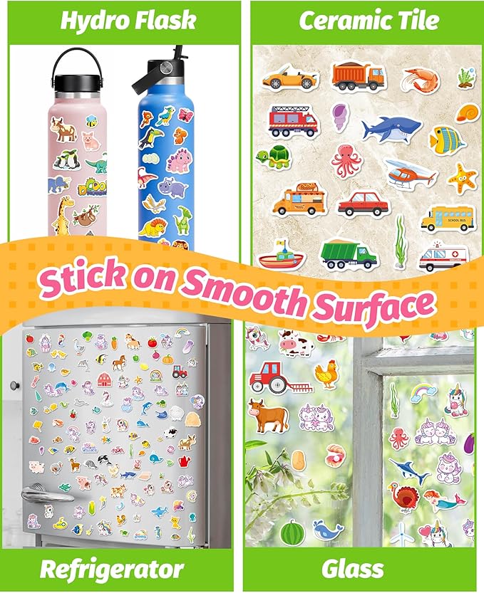 Walenced Reusable Sticker Book for Toddlers, Travel Stickers for Kids, Toddler Craft Activities Toys, Birthday Gifts for Boys & Girls