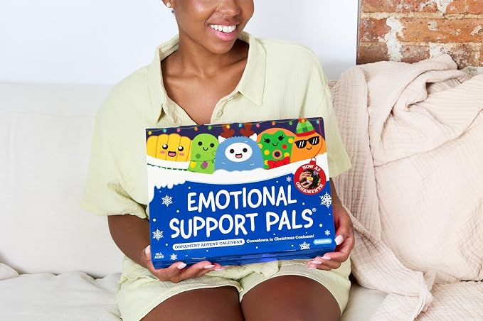 Emotional Support Advent Calendar by Relatable, Includes Mini Plush Toys and Ornaments, Fun and Stocking Stuffer for Loved Ones of All Ages, Includes 24 Ornaments in Countdown Calendar