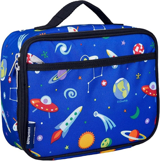Wildkin Kids Insulated Lunch Box, Keeps Food Hot or Cold, BPA-Free with Mesh Pockets & Easy-Clean Lining – Ideal for School, Travel & Daycare – Out of this World
