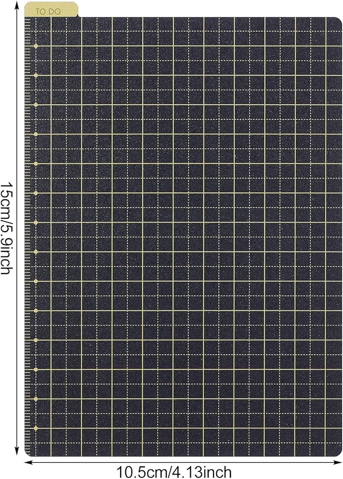 Thenshop 5 Pack A6 Yellow Pencil Board Reusable Notebook Accessory, Flexibility Layout Grids Board with Ruler Scale