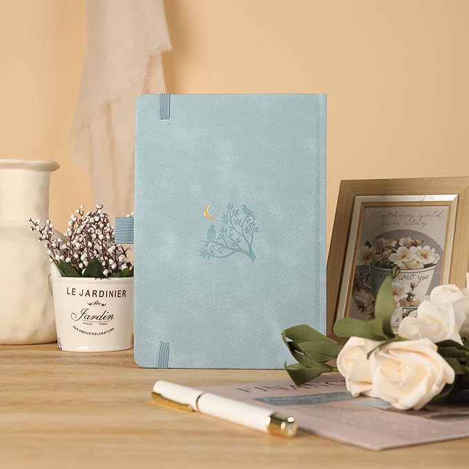 TIEFOSSI Line Journal Notebook, A5 Hardcover Rule Journal for Women Men