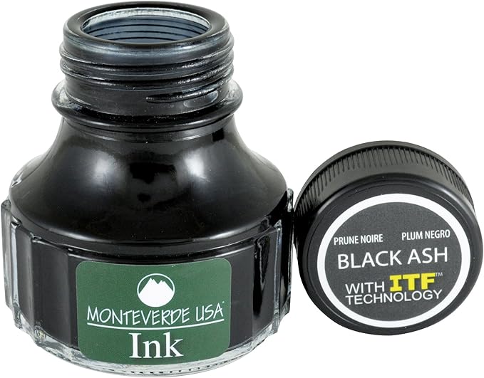 Monteverde USA Ink with ITF Technology, 90 ml Black Ash (G308BK)