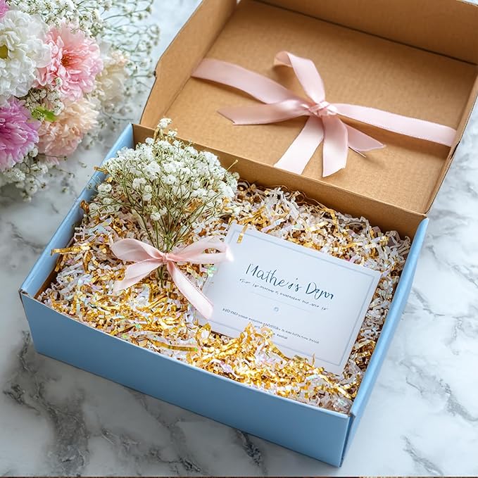 Uptotop 5oz Crinkle Cut Paper Shred Filler for Gift Wrapping, Gift Basket Filling, Perfect for Birthday, Christmas, Thanksgiving, Halloween, Easter, Valentine's Day, Mother's Day, Father's Day, Wedding & Holiday Decor, Diamond White and Gold